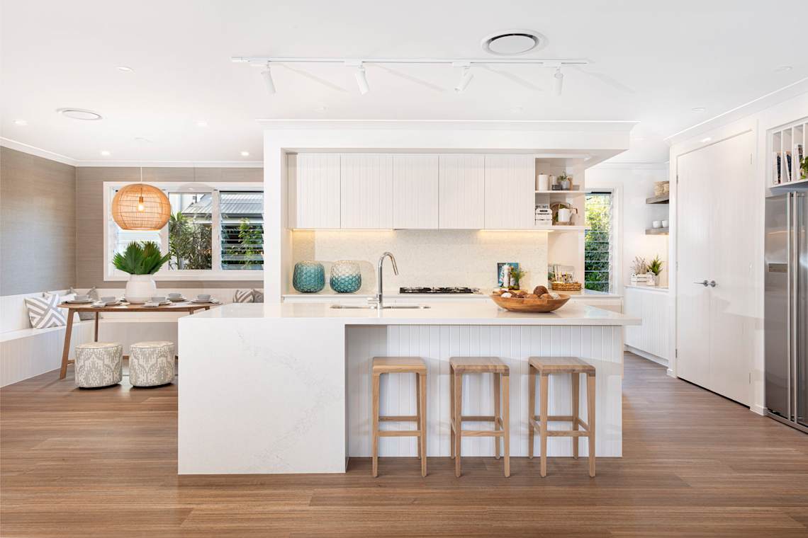 Lexie 27 home design kitchen in Coastal style - Display Homes For Sale