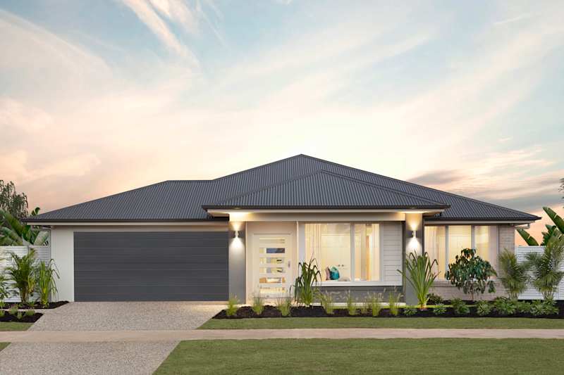 River house design with terra facade - display alt