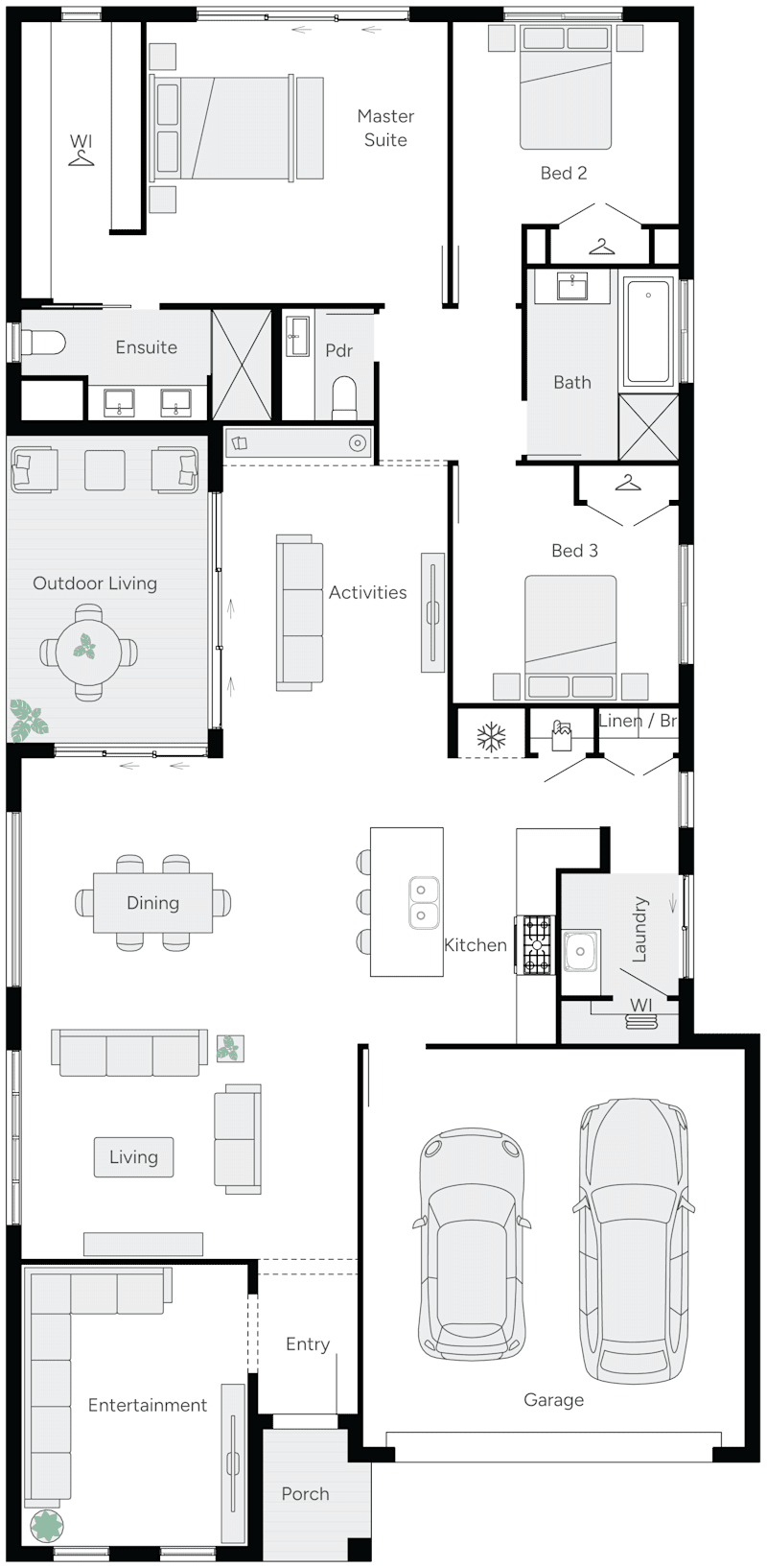 Kenzie 26 Single Storey House Floor Plan