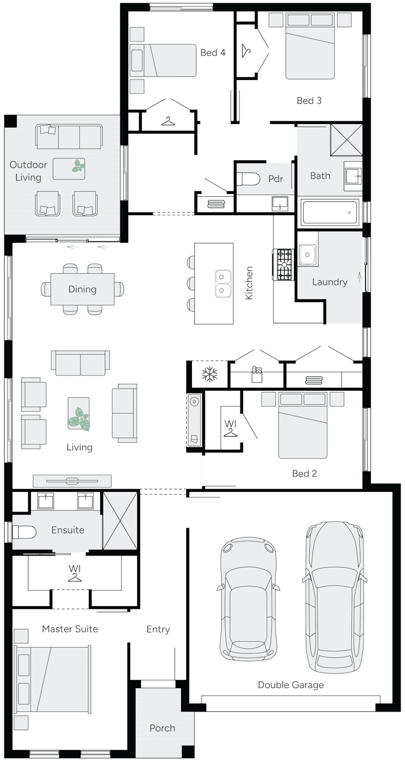 Meridian 23 Single Storey House Floor Plan alt