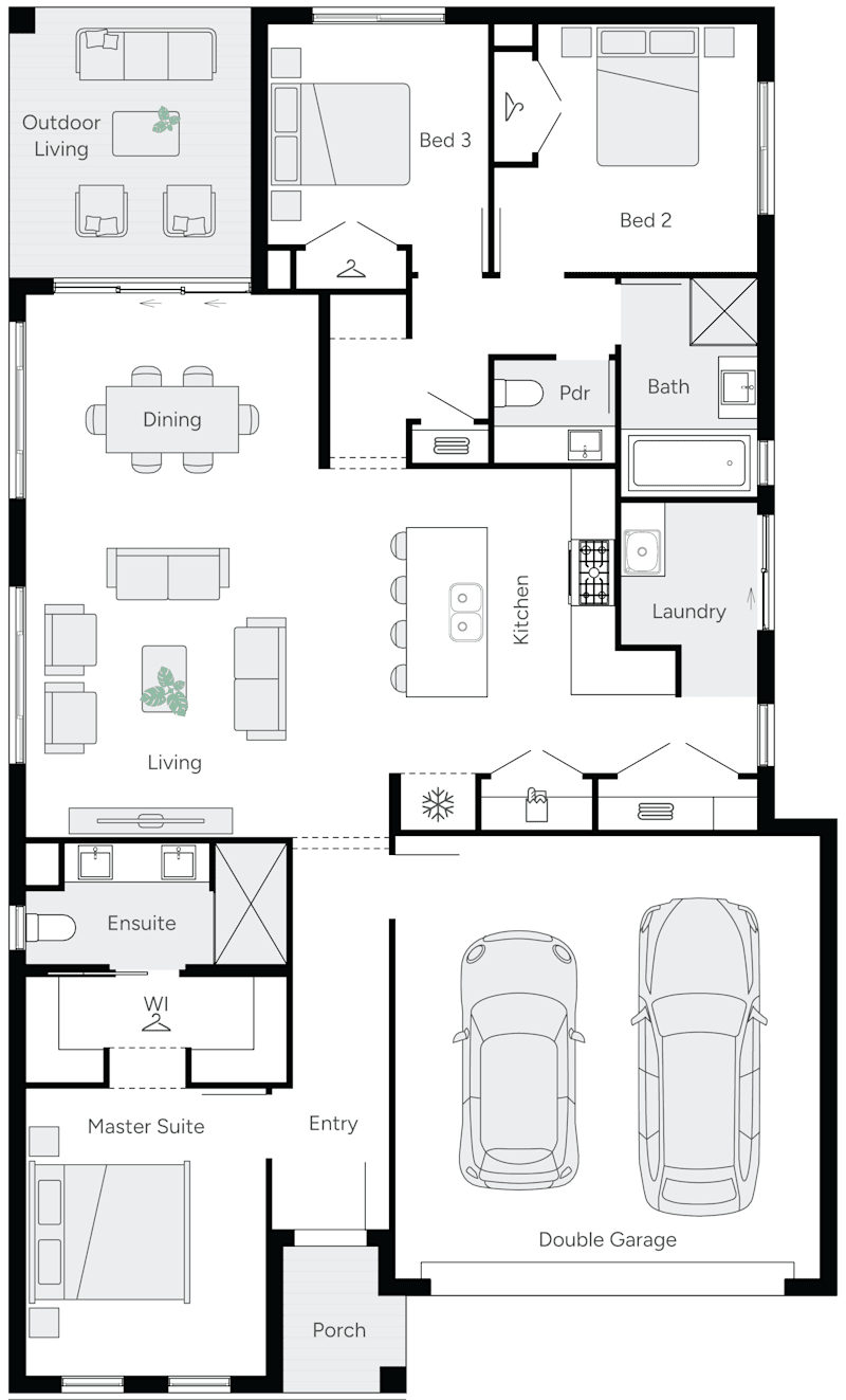 Meridian 21 Single Storey House Floor Plan alt