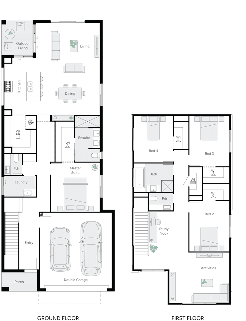 Memphis 31 Double Storey House Floor Plan