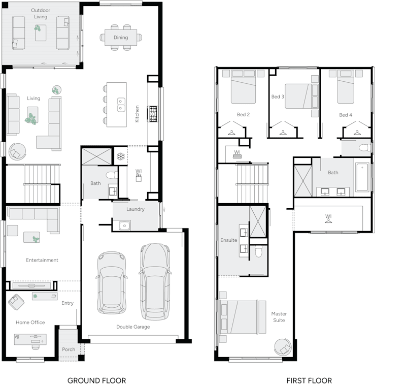 Monterey 32 Double Storey House Floor Plans