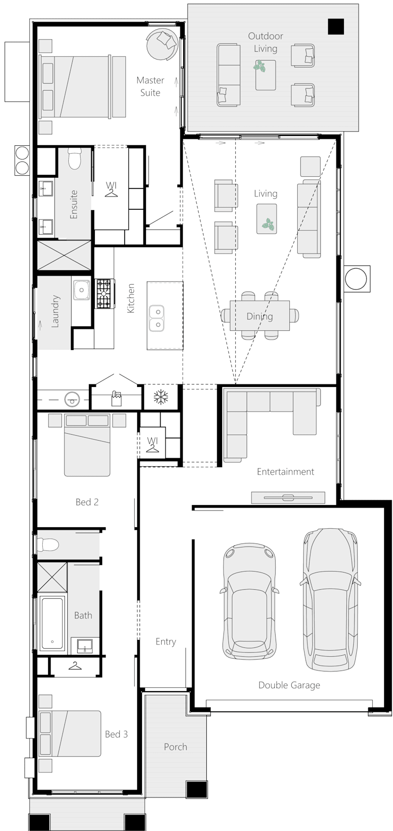 Melody 24 Single Storey House Floor Plans - On Display